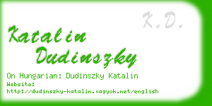 katalin dudinszky business card